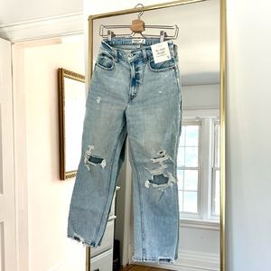 NWT Abercrombie & Fitch Jeans 29 The Ankle Straight Curve Love Ultra High Rise